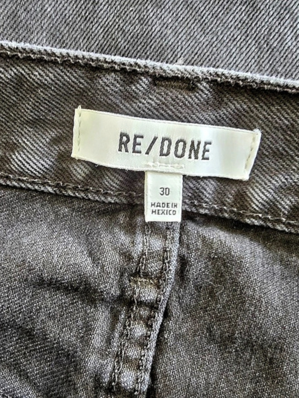 RE/DONE 90s Crop Low Slung Straight Leg Jeans in Black Size 30 NWT - Picture 5 of 6